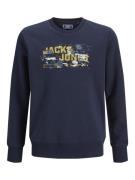 Jack & Jones Junior Sweatshirt  mørkeblå / gul / hvid