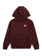 Nike Sportswear Sweatshirt 'CLUB FLEECE'  burgunder / hvid