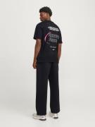 JACK & JONES Bluser & t-shirts 'JCOIDUN'  mørk pink / sort / hvid