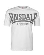 LONSDALE Bluser & t-shirts 'York'  grå / hvid