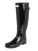 HUNTER Gummistøvler 'WOMENS REFINED TALL GLOSS'  sort