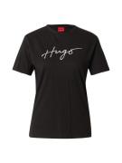 HUGO Shirts 'Damacia_3'  sort / hvid