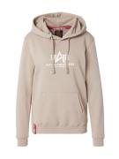 ALPHA INDUSTRIES Sweatshirt  beige / hvid