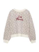 MANGO KIDS Sweatshirt 'FLEURS'  grå / mørkegrøn / pink