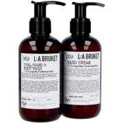 L:A Bruket Duo-kit Flydende Sæbe/Handcrème Citrongræs 190 ml