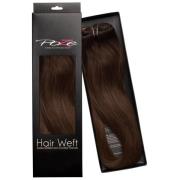 Poze Hairextensions Poze Hårträns Äkta 4B Chocolate Brown 50cm