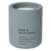 blomus Scented Candle Flintstone Rose White Musk 290 g