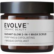Evolve Organic Beauty Radiant Glow 2-in-1 Mask Scrub 60 ml