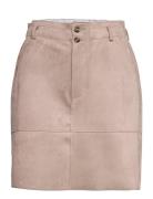 Faux Suede Skirt With A Jersey Inner Surface Esprit Casual Pink