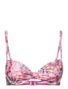 Recycled: Padded Underwire Top With A Print Esprit Bodywear Women Pink