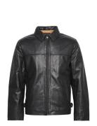 Rusty Dusty Leather Jacket Jofama Black
