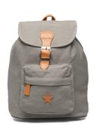 Baggy Back Pack, Grey With Leather Star Smallstuff Grey