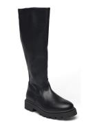 Slfemma High Shafted Leather Boot B Selected Femme Black
