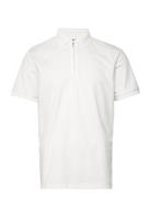 Slhfave Zip Ss Polo B Selected Homme White