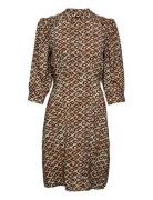 Printed Fitted Button-Through Dress Scotch & Soda Patterned