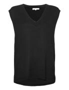 Srmarla V-Neck Loose Fit Knit Vest Soft Rebels Black