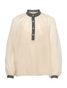 Tie-Sleeve Tunic Top Tory Burch Cream