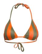 Bikini Top Sandnes Big Stripes Orange DEDICATED Patterned