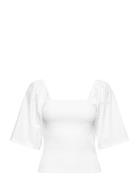 Joshagz Ss Blouse Gestuz White