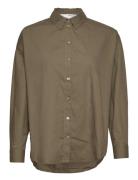 Slfbenna Ls Shirt D2 Selected Femme Brown