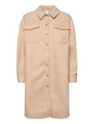 Onlelaine-Troy Ls Long Shacket Pnt ONLY Beige