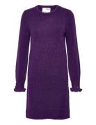 Slfsia Juma Ls Knit O-Neck Dress B Selected Femme Purple
