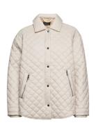 Quilted Jacket With Turn-Down Collar Esprit Collection Cream