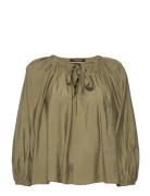 Voluminous Blouse With Ties At Front Scotch & Soda Khaki