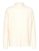 Slfsif Sisse Ls Knit Highneck B Selected Femme White