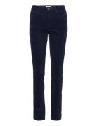 Mid-Rise Corduroy Trousers Esprit Casual Navy
