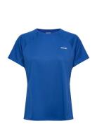 Women Sports T-Shirt With Chest Print ZEBDIA Blue