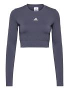 Aeroknit Seamless Fitted Cropped Tee W Adidas Performance Navy