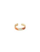 Striped Candy Ring Design Letters Orange