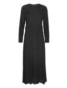 Flora Long Sleeved Viscose Jersey Dress Marville Road Black