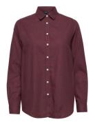 Isa Organic Cotton Light Flannel Shirt Lexington Clothing Burgundy
