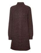 Placed Cable High-Nk Dress Tommy Hilfiger Brown