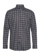 Slhregtimor Shirt Ls Cut Away Check Ex Selected Homme Navy