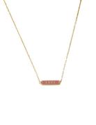 Word Candy Tag Necklace Design Letters Gold