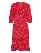 Onlolivia 3/4 Wrap Midi Dress Wvn ONLY Red
