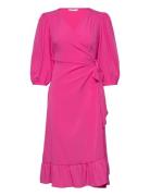 Onlolivia 3/4 Wrap Midi Dress Wvn ONLY Pink