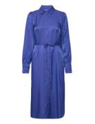 Yassura Ls Midi Shirt Dress YAS Blue