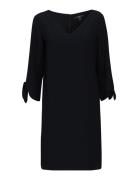 Crêpe Dress With Laser-Cut Details Esprit Collection Black