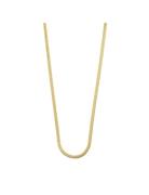 Joanna Recycled Flat Snake Chain Necklace Gold-Plated Pilgrim Gold
