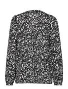 Crepe Blouse With All-Over Pattern Esprit Collection Black