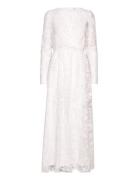 Viwedy L/S V-Neck Maxi Dress/Br/Dc Vila White