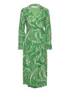 Slfsirine Ls Midi Wrap Dress B Selected Femme Green