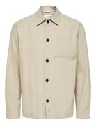 Slhlooseblas-Linen Overshirt Ls W Selected Homme Cream