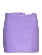 Corduroy Leather Mini Skirt REMAIN Birger Christensen Purple