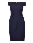 Crepe Off-The-Shoulder Dress Lauren Ralph Lauren Navy