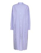 Soya Poplin Stripe Dress Wood Wood Blue
